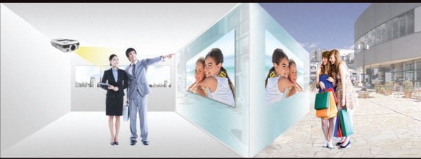 double sided projection screen 