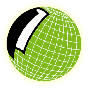 terrestrial globe (MD) - glowing mocom screen